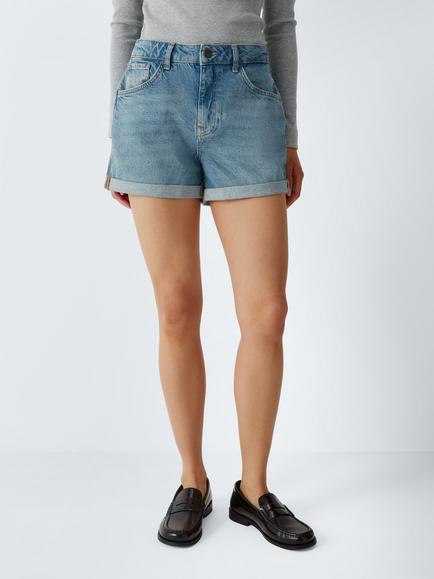 AND/OR Sunset Denim Shorts, Mid Wash Blue
