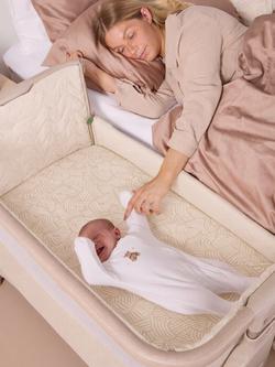 Tutti Bambini CoZee Bedside Crib Fitted Sheets & Mattress Protector Bundle, White/Multi - view 2, White/Multi