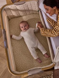 Tutti Bambini CoZee Bedside Crib Fitted Sheets & Mattress Protector Bundle, White Winter - view 2, White Winter