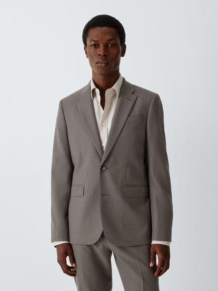 John Lewis Pure Wool Flannel Slim Fit Suit Jacket, Oat, Oat