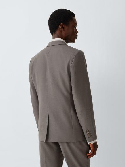 John Lewis Pure Wool Flannel Slim Fit Suit Jacket, Oat - view 2, Oat