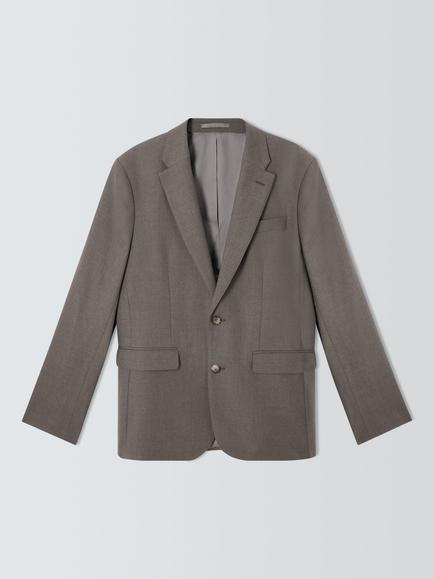 John Lewis Pure Wool Flannel Slim Fit Suit Jacket, Oat, Oat