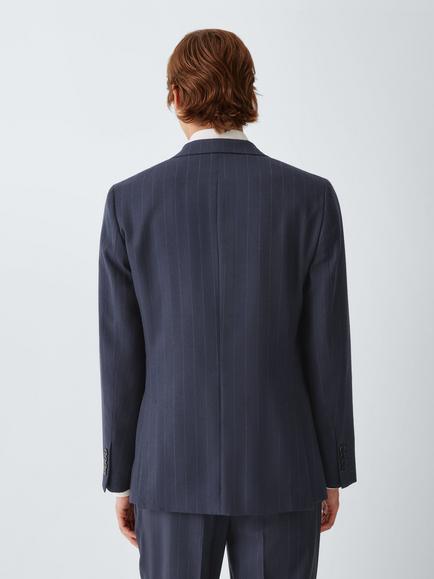 John Lewis Pinstripe Suit Jacket, Navy - view 2, Navy