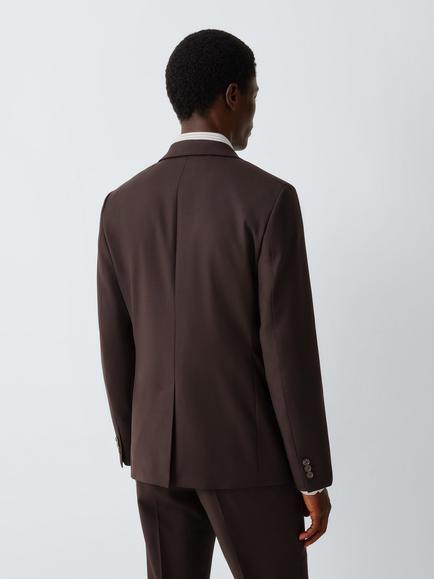 John Lewis Wool Twill Slim Fit Blazer, Chocolate - view 2, Chocolate