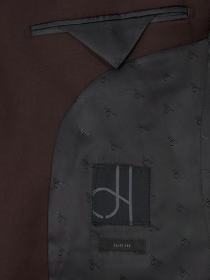 John Lewis Wool Twill Slim Fit Blazer, Chocolate - view 2, Chocolate