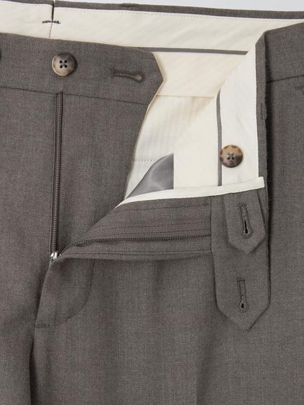John Lewis Pure Wool Flannel Slim Fit Suit Trousers, Oat - view 2, Oat