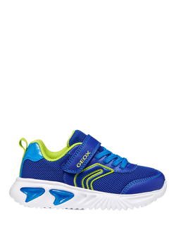Geox Kids' Assister Mesh Trainers, Blue/Green