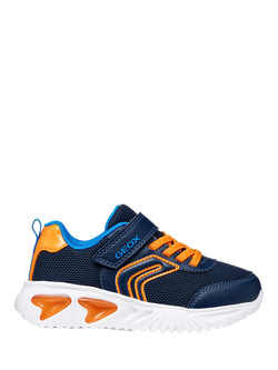 Geox Kids' Assister Mesh Trainers, Navy/Orange