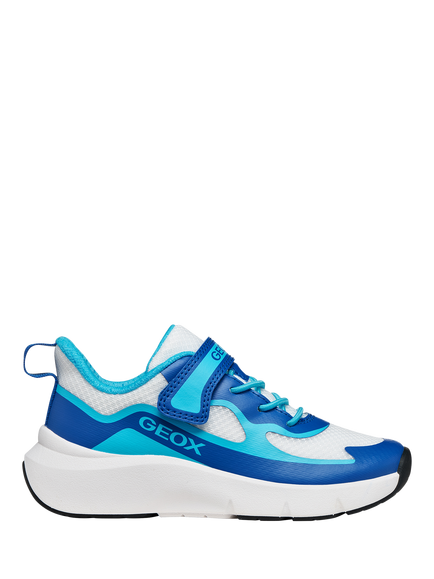 Geox Kids' Pro-Ran Mesh Trainers, White/Blue