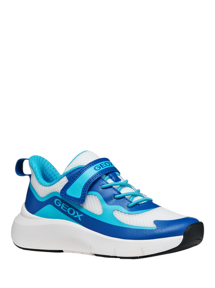 Geox Kids' Pro-Ran Mesh Trainers - view 2, White/Blue
