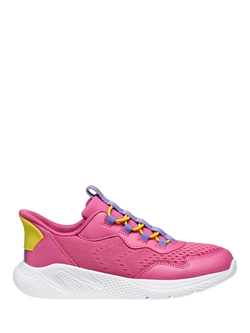 Geox Kids' Sprintye Fast Mesh Trainers, Pink/Purple