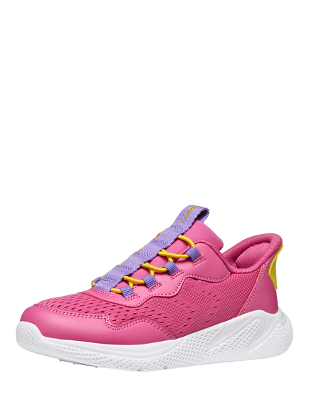 Geox Kids' Sprintye Fast Mesh Trainers - view 2, Pink/Purple
