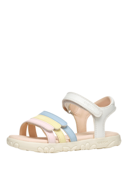 Geox Kids' Haiti Open Toe Sandals, White/Multi - view 2, White/Multi