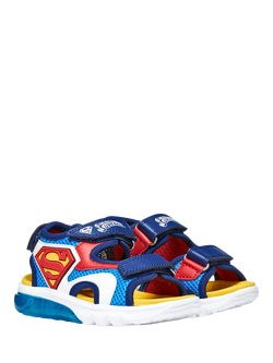 Geox Kids' Ciberdron Superman Sandals, Blue/Red - view 2, Blue/Red