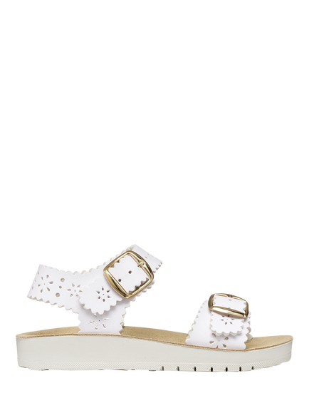 Geox Kids' Costarei Open Toe Sandals, White, White