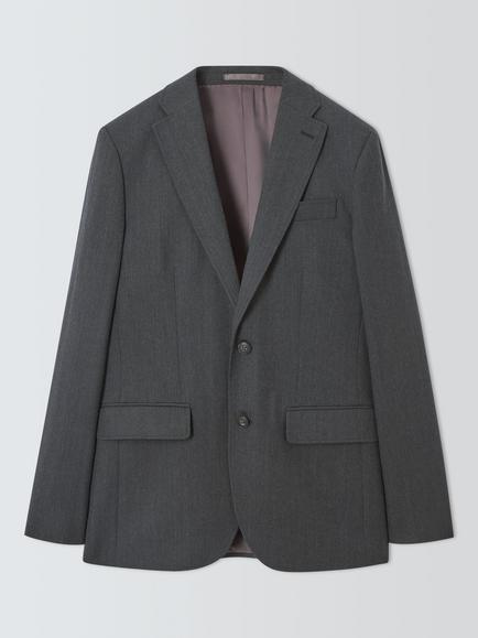John Lewis Wool Rich Suit Jacket, Grey, Grey