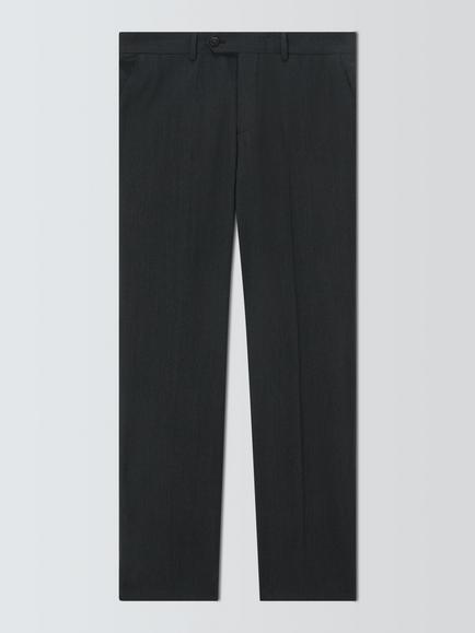 John Lewis Wool Rich Suit Trousers, Grey, Grey