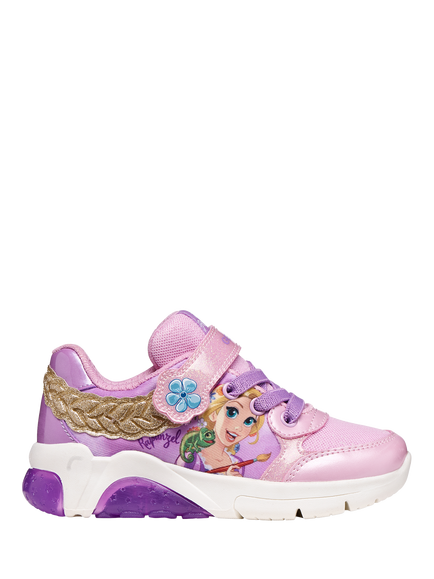 Geox Kids' Fadinlight Disney Tangled Rapunzel Trainers, Pink Multi, Pink Multi