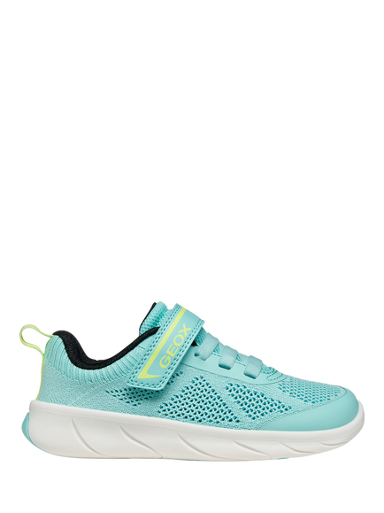Geox Kids' Foot-Run Knitted Trainers, Turquoise