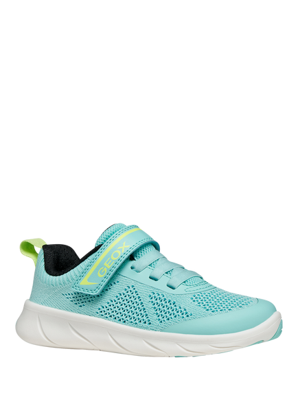 Geox Kids' Foot-Run Knitted Trainers - view 2, Turquoise