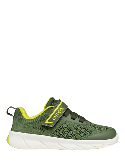 Geox Kids' Foot-Run Knitted Trainers, Green Multi