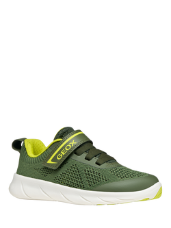 Geox Kids' Foot-Run Knitted Trainers - view 2, Green Multi