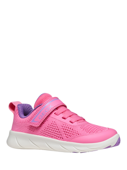 Geox Kids' Foot-Run Knitted Trainers - view 2, Pink/Lavender