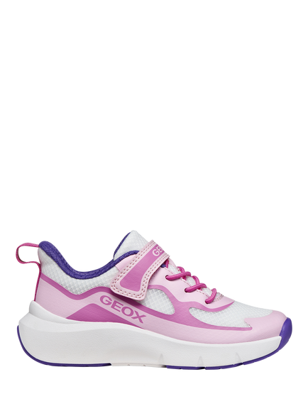 Geox Kids' Pro-Ran Mesh Trainers, Pink/White