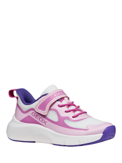 Geox Kids' Pro-Ran Mesh Trainers - view 2, Pink/White