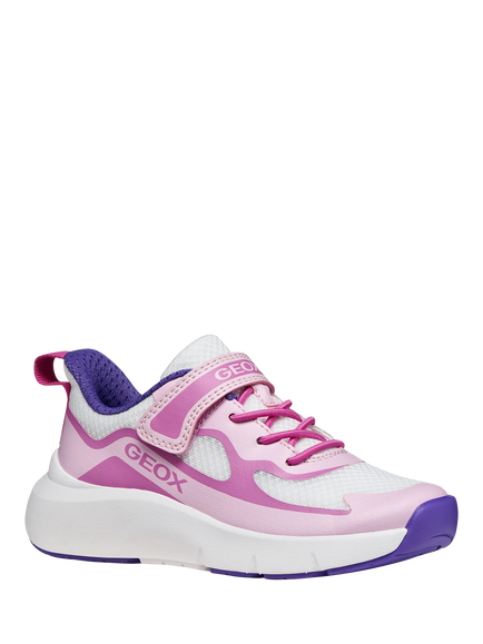 Geox Kids' Pro-Ran Mesh Trainers - view 2, Pink/White