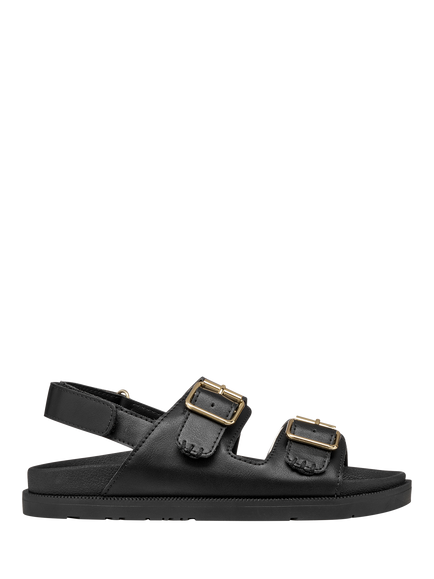Geox Kids' Foammentera Open Toe Sandals, Black, Black