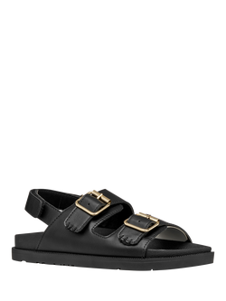 Geox Kids' Foammentera Open Toe Sandals, Black - view 2, Black