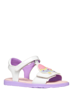 Geox Kids' Joyfoot Ice Cream Open Toe Sandals, White/Lilac - view 2, White/Lilac