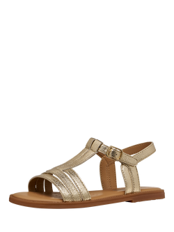 Geox Kids' Karly Metallic Open Toe Sandals, Platinum - view 2, Platinum