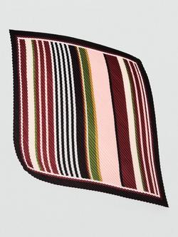 Mango Stripe Pleated Scarf, Garnet, Garnet
