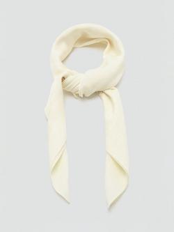 Mango Animal Print Jacquard Scarf, Natural - view 2, Natural