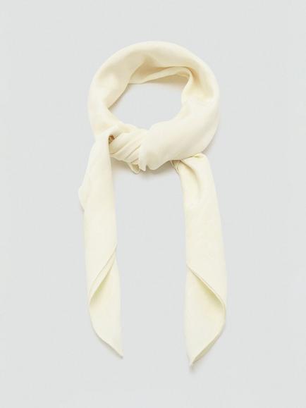 Mango Animal Print Jacquard Scarf, Natural - view 2, Natural