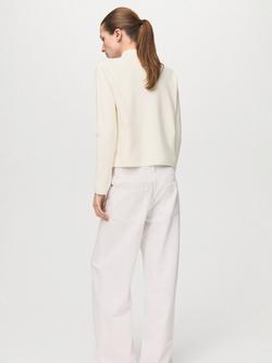 Mango High Neck Relaxed Fit Jumper - view 2, Natural