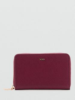 Mango Zip Around Purse, Bordeaux, Bordeaux