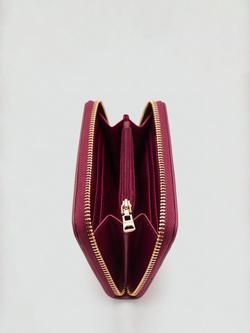 Mango Zip Around Purse, Bordeaux - view 2, Bordeaux