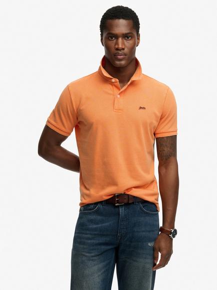 Superdry Cotton Regular Fit Short Sleeve Pique Polo Shirt, Autumn Blossom