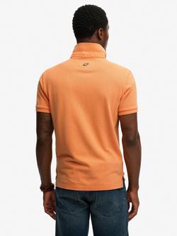 Superdry Cotton Regular Fit Short Sleeve Pique Polo Shirt - view 2, Autumn Blossom