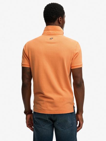 Superdry Cotton Regular Fit Short Sleeve Pique Polo Shirt - view 2, Autumn Blossom