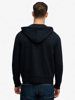 Superdry Monogram Embroidered Zip-Through Hoodie - view 2, Dark Navy