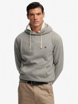 Superdry Monogram Embroidered Hoodie, Dark Vintage Grey