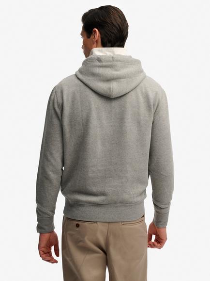Superdry Monogram Embroidered Hoodie - view 2, Dark Vintage Grey