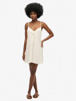 Superdry Textured Cami Mini Dress, Off White, Off White