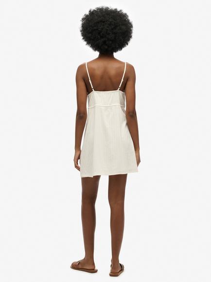 Superdry Textured Cami Mini Dress, Off White - view 2, Off White