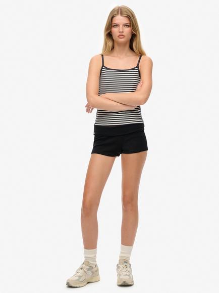 Superdry Athletic Essentials Fold Over Shorts, Black, Black