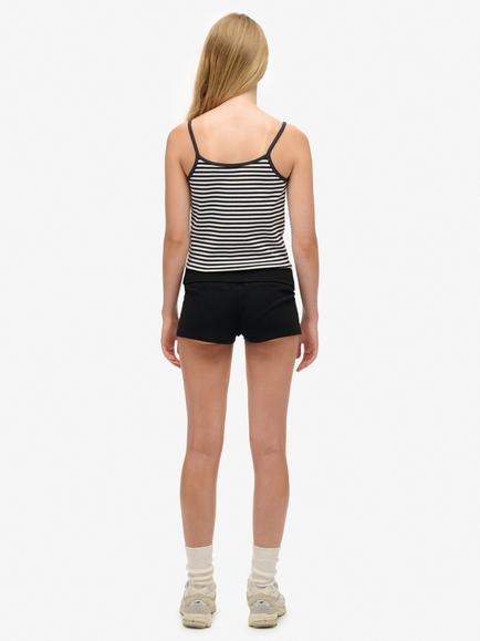 Superdry Athletic Essentials Fold Over Shorts, Black - view 2, Black